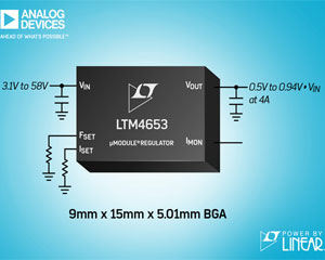 ADI, 24V~48V 입력으로 안전하게 동작하는 스텝다운 μModule 레귤레이터 출시